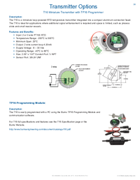 Thumbnail of document Data Sheet - T16 Miniature Transmitter